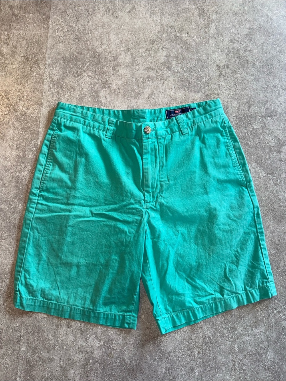 Vineyard Vines Club Shorts Men’s 32 Bright Teal Cotton Twill Classic Fit
